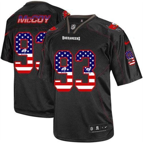 Nike Tampa Bay Buccaneers 93 Gerald McCoy Black USA Flag Fashion Elite NFL Jerseys