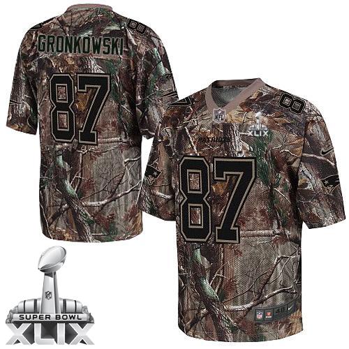 Nike Patriots #87 Rob Gronkowski Camo Super Bowl XLIX Men's Stitched NFL Realtree Elite Jersey