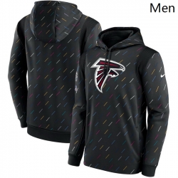 Men Atlanta Falcons Nike Charcoal 2021 NFL Crucial Catch Therma Pullover Hoodie