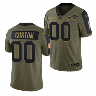 Men's Olive Buffalo Bills ACTIVE PLAYER Custom 2021 Salute To Service Limited Stitched Jersey