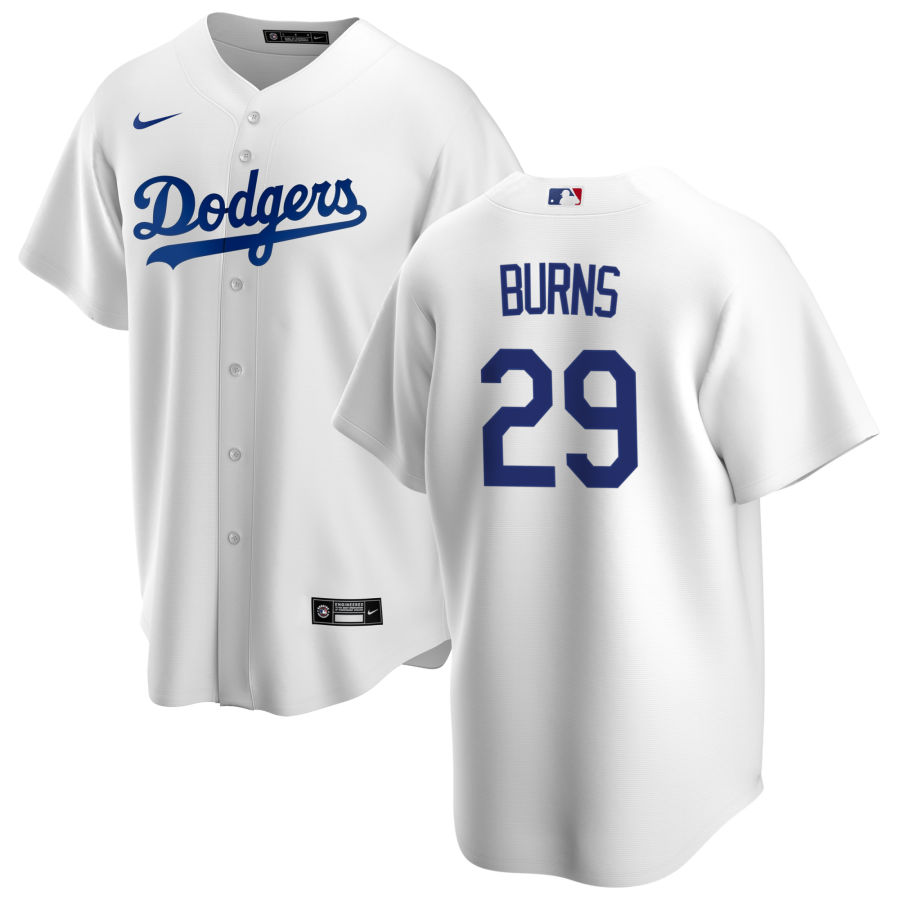 Youth Los Angeles Dodgers #29 Andy Burns Nike White Home Cool Base Jersey
