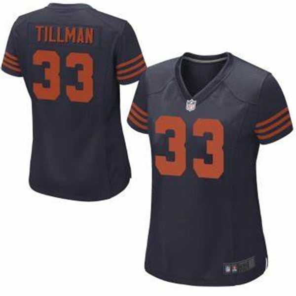 Womens Chicago Bears #33 Charles Tillman Nike Navy Orange Alternate Jersey