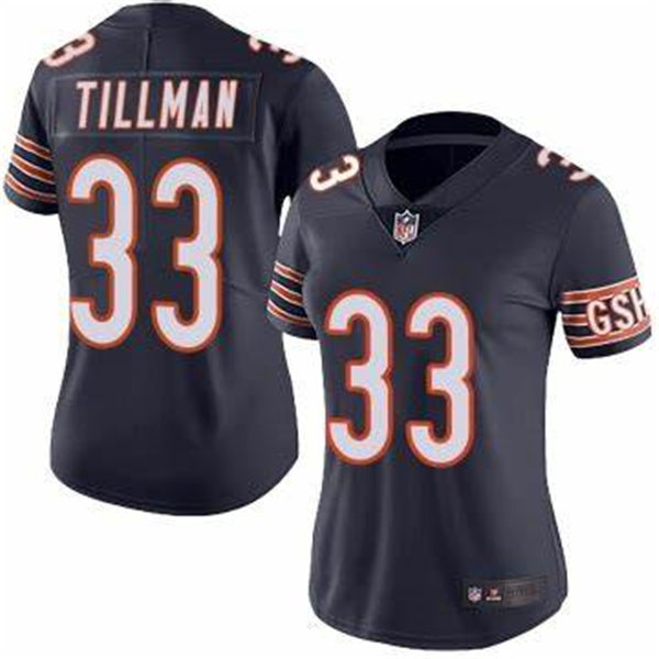 Womens Chicago Bears #33 Charles Tillman Nike Navy Limited Jersey
