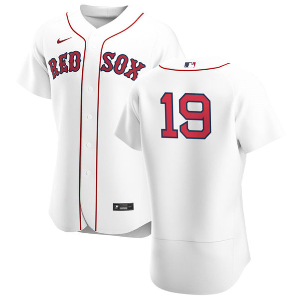 Mens Boston Red Sox #19 Hirokazu Sawamura Nike White Home FlexBase Jersey