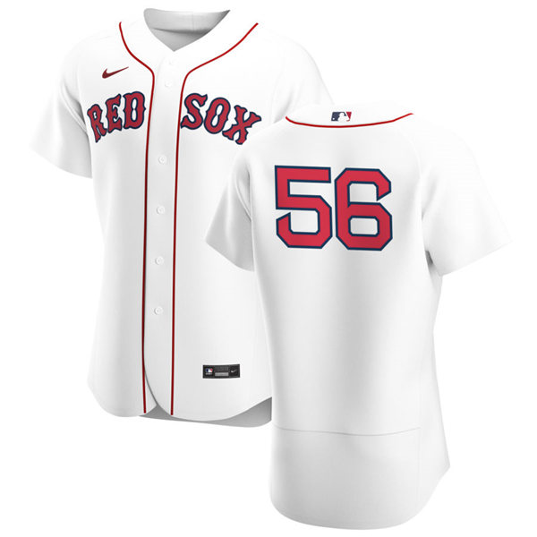 Mens Boston Red Sox #56 Hansel Robles Nike White Home FlexBase Jersey