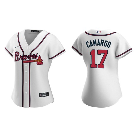 Womens Atlanta Braves #17 Johan Camargo -w