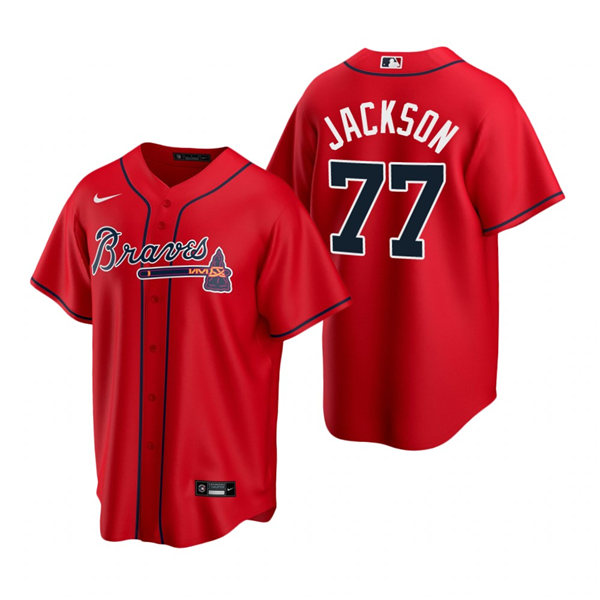 Mens Atlanta Braves #77 Luke Jackson (5)