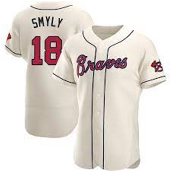 Mens Atlanta Braves #18 Drew Smyly (1)