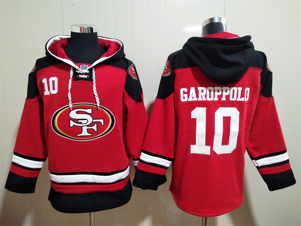 Men's San Francisco 49ers #10 Jimmy Garoppolo Red Team Color New NFL Hoodie