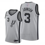 Nike San Antonio Spurs #3 Keldon Johnson Silver NBA Swingman Statement Edition Jersey