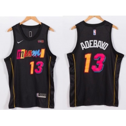 Men's Nike Miami Heat #13 Bam Adebayo NBA Swingman 2021 New City Edition Jersey