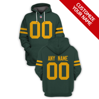 Men Green Bay Packers Active Player Custom 2021 Green Pullover Hoodie
