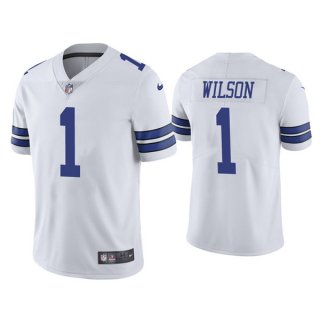 Men's Dallas Cowboys #1 Cedrick Wilson White Vapor Limited Stitched Jersey