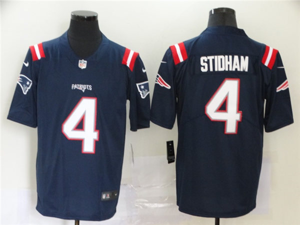 Men's New England Patriots #4 Jarrett Stidham Navy Nike Color Rush Legend Player Limited Jersey
