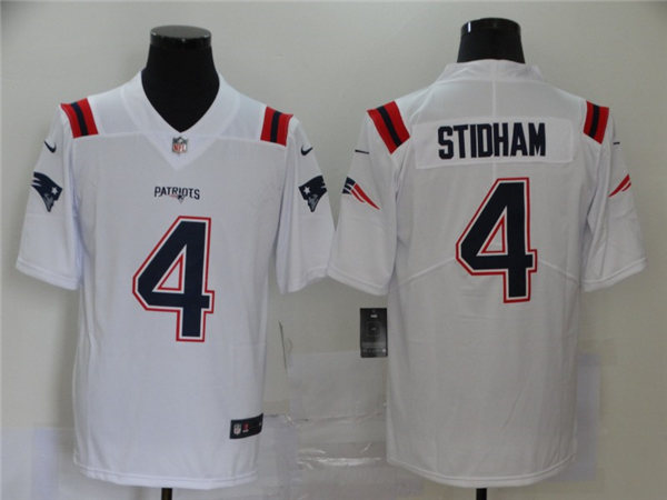 Men's New England Patriots #4 Jarrett Stidham White Nike Color Rush Legend Player Limited Jersey