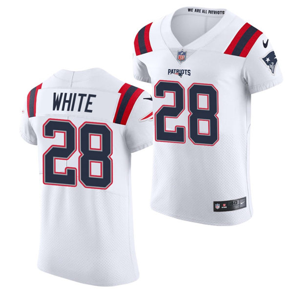Men's New England Patriots #28 James White White Nike Legend Player Limited Jersey