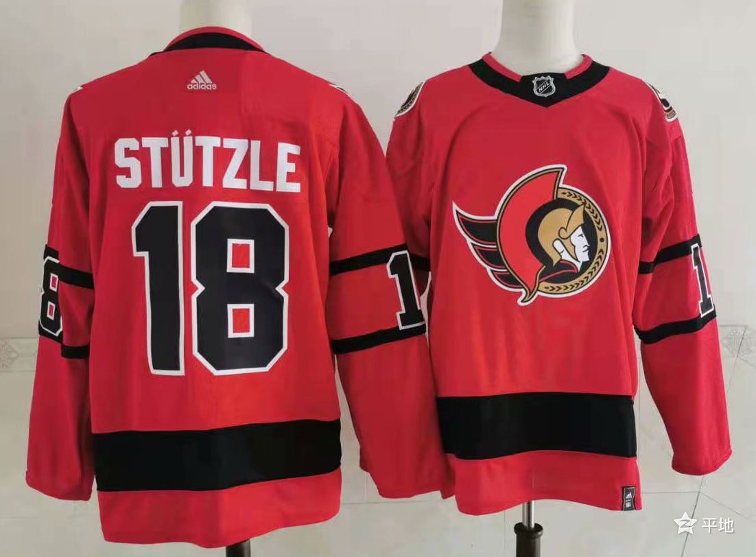 Men's Ottawa Senators #18 Tim Stützle Red 2021 Retro Stitched NHL Jersey