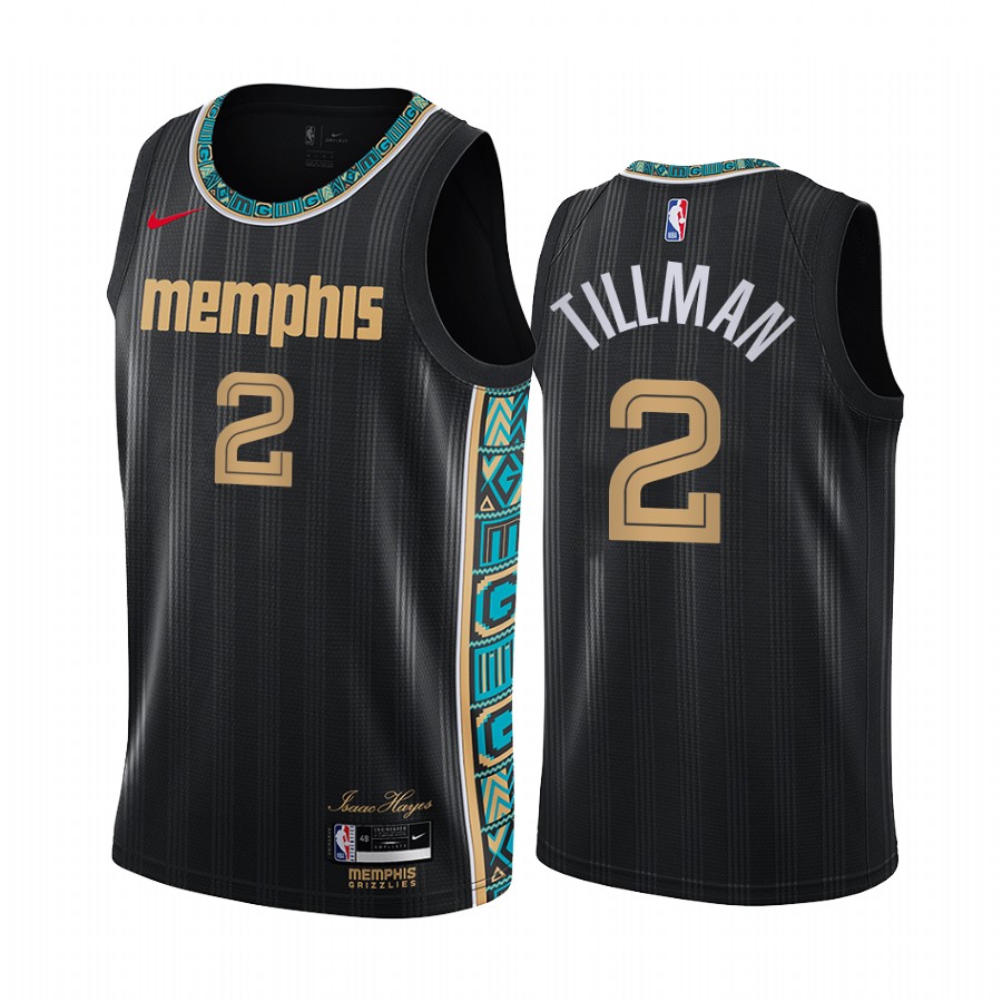 Nike Grizzlies #2 Xavier Tillman Black NBA Swingman 2020-21 City Edition Jersey
