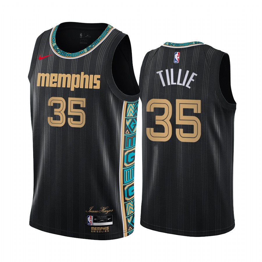 Nike Grizzlies #35 Killian Tillie Black NBA Swingman 2020-21 City Edition Jersey