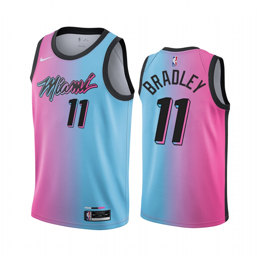 Nike Heat #11 Avery Bradley Blue Pink NBA Swingman 2020-21 City Edition Jersey