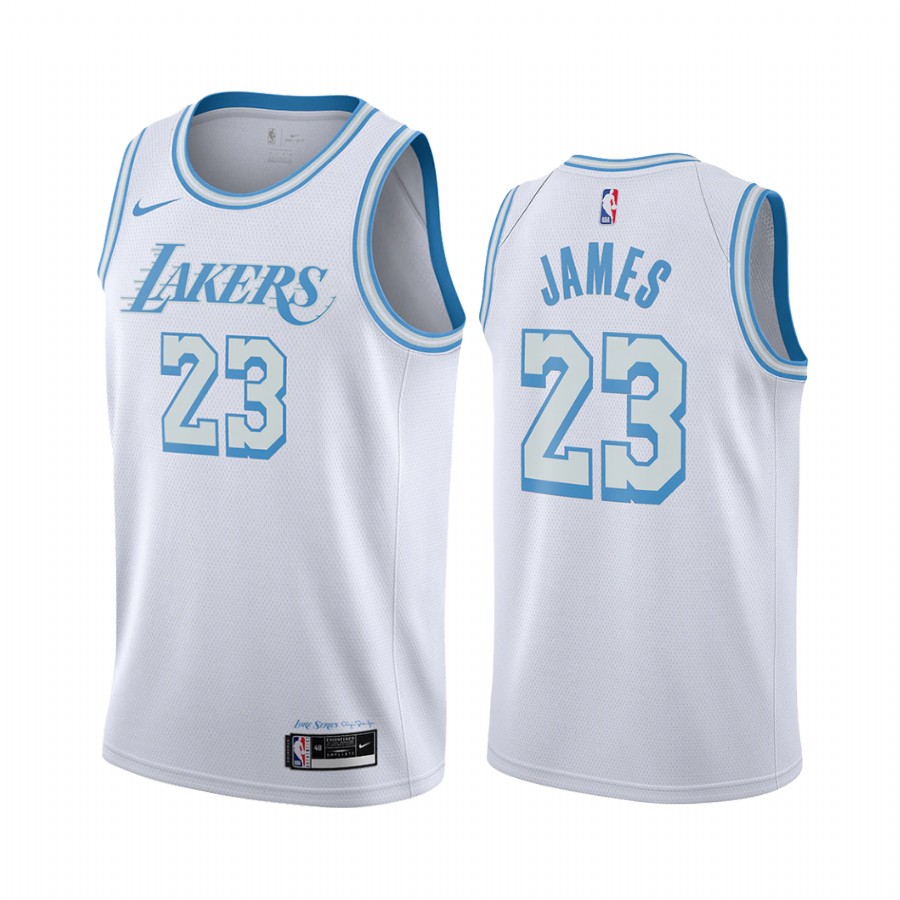 Nike Lakers #23 LeBron James White NBA Swingman 2020-21 City Edition Jersey