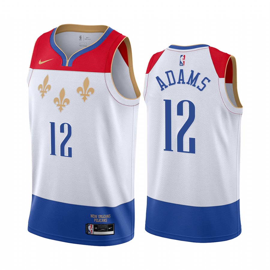 Nike Pelicans #12 Steven Adams White NBA Swingman 2020-21 City Edition Jersey