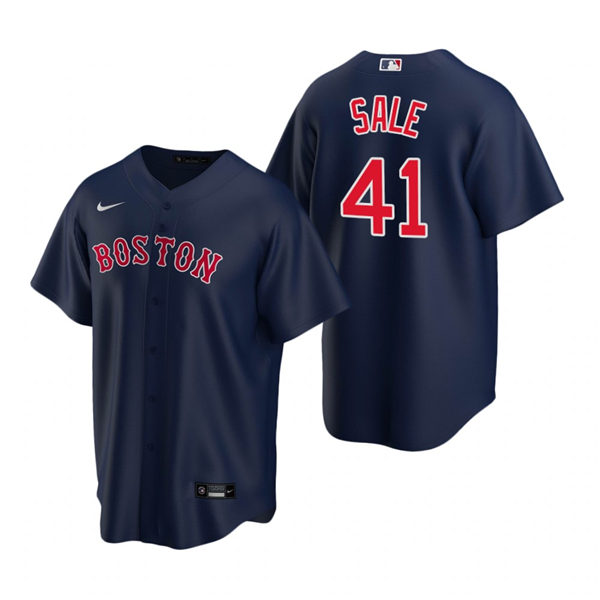 Men's Boston Red Sox #41 Chris Sale Nike Navy Home Cool Base Jersey