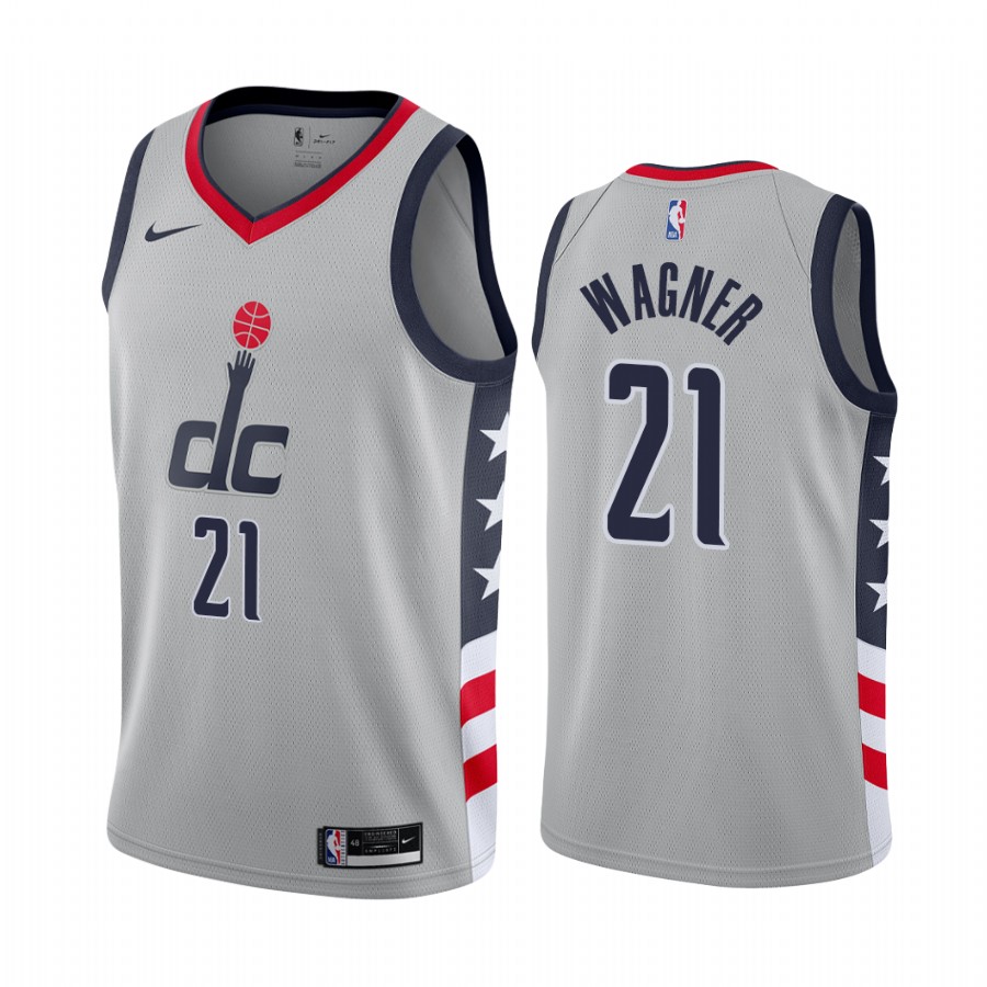Nike Wizards #21 Moritz Wagner Gray NBA Swingman 2020-21 City Edition Jersey