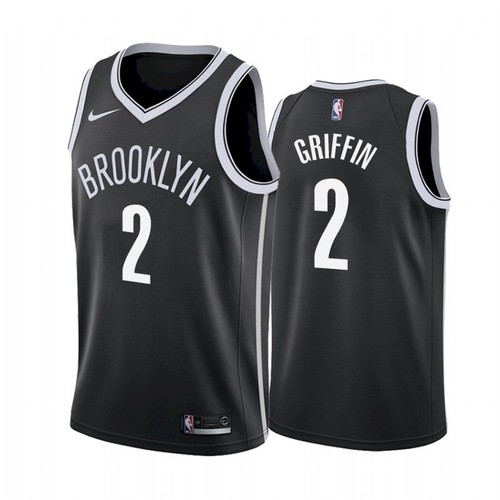 Men's Brooklyn Nets #2 Blake Griffin Black Stitched 2021 Jersey