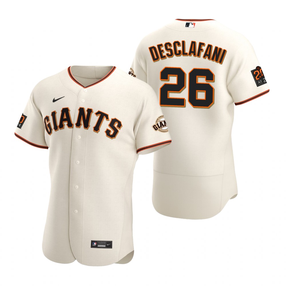 Men's San Francisco Giants #26 Anthony DeSclafani Nike Cream Home Flexbase Jersey