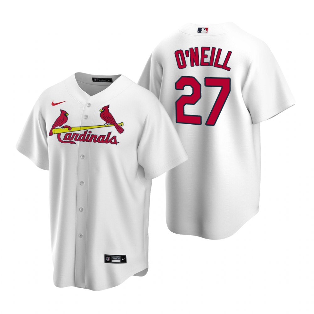 Men's St. Louis Cardinals #27 Tyler O'Neill Nike White Home Cool Base Jersey