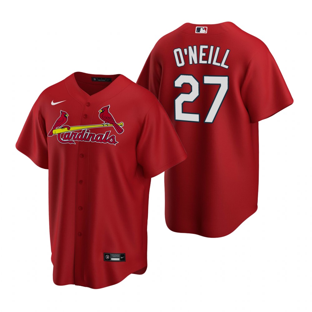 Men's St. Louis Cardinals #27 Tyler O'Neill Nike Red Alternate Cool base Jersey