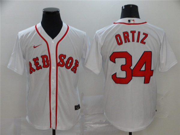 Youth Boston Red Sox Retired Player #34 David Ortiz Nike White with name Jersey