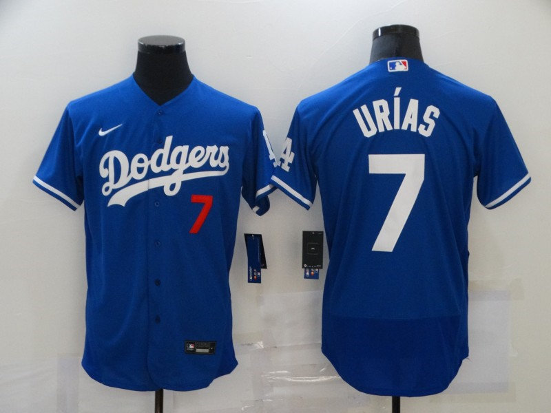 Men's Los Angeles Dodgers #7 Julio Urias Nike Royal Alternate Flex Base Jersey