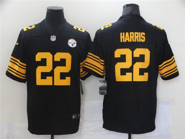 Men's Pittsburgh Steelers #22 Najee Harris Nike Black Vapor Untouchable Elite Color Rush Jersey