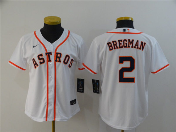Women's Houston Astros #2 Alex Bregman Nike White Jersey