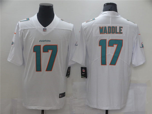 Men's Miami Dolphins #17 Jaylen Waddle Nike White Vapor Untouchable Jersey