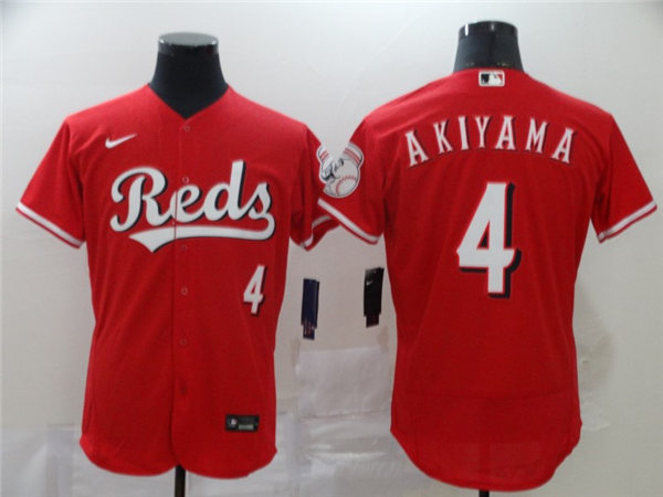 Men's Cincinnati Reds #4 Shogo Akiyama Nike Scarlet Alternate Reds Flex Base Player Jersey