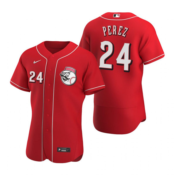 Men's Cincinnati Reds Retired Player #24 Tony Perez Nike Scarlet Alternate Logo Flex Base Jersey