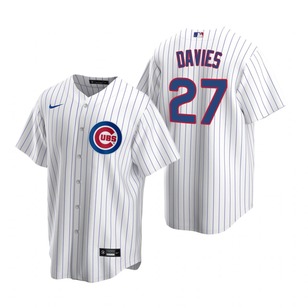 Men's Chicago Cubs #27 Zach Davies Nike White Replica Home Jersey