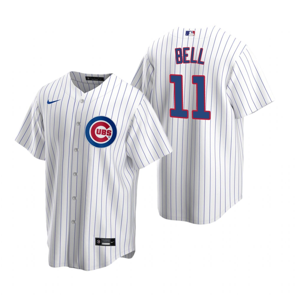 Men's Chicago Cubs Retired Player #11 George Bell Nike White Cool Base Jersey