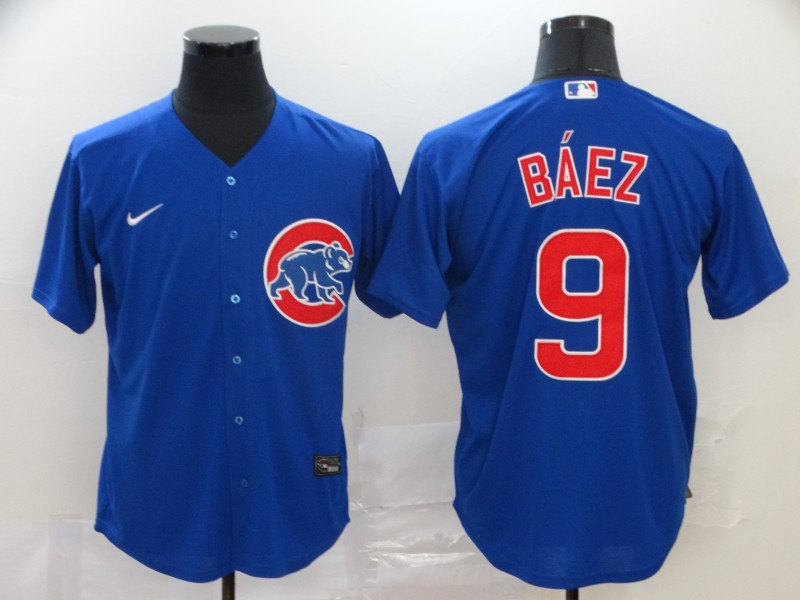 Youth Chicago Cubs #9 Javier Baez Nike Royal Jersey
