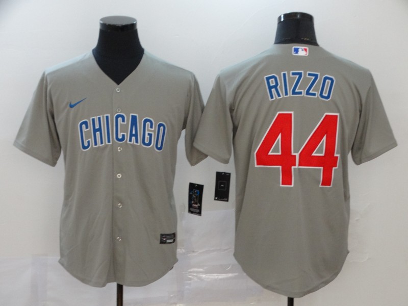 Youth Chicago Cubs #44 Anthony Rizzo Nike Grey Jersey