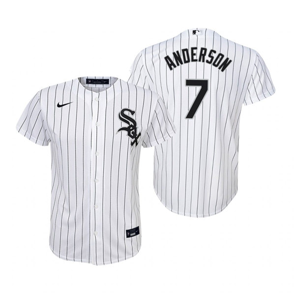 Youth Chicago White Sox #7 Tim Anderson Nike White Home Jersey