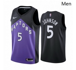 Men Toronto Raptors 5 Stanley Johnson Purple NBA Swingman 2020 21 Earned Edition Jersey