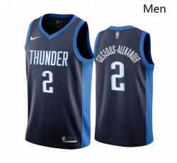 Men Oklahoma City Thunder 2 Shai Gilgeous Alexander Navy NBA Swingman 2020 21 Earned Editi