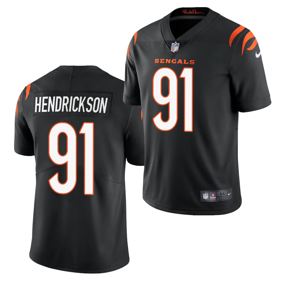 Men's Cincinnati Bengals #91 Trey Hendrickson 2021 Nike Black Vapor Limited Jersey