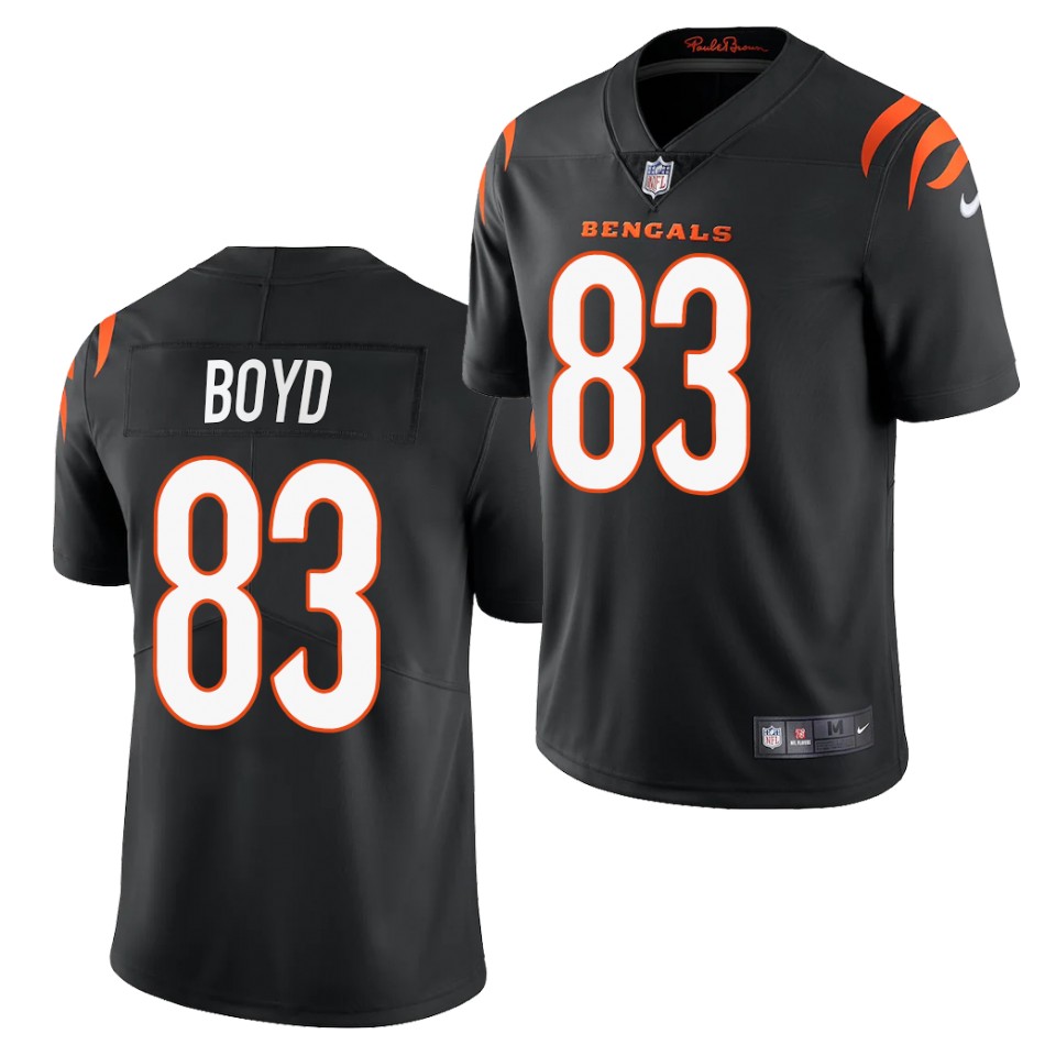 Men's Cincinnati Bengals #83 Tyler Boyd 2021 Nike Black Vapor Limited Jersey
