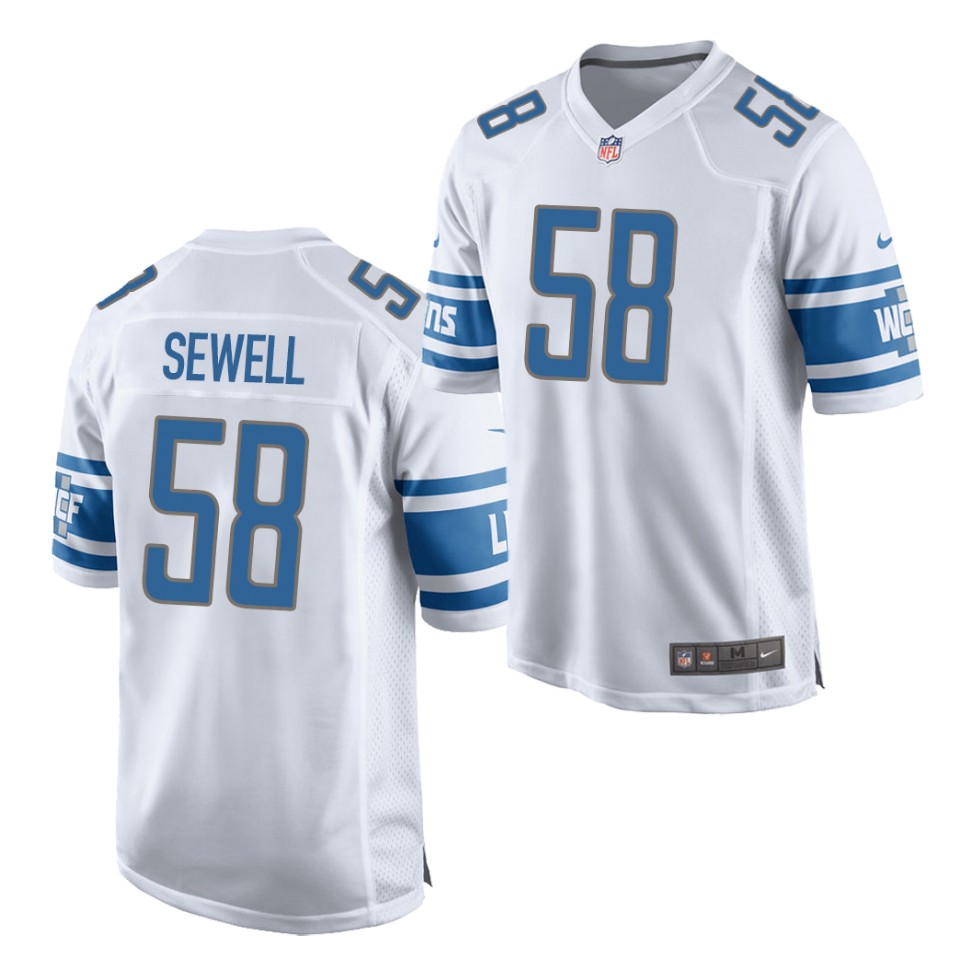 Men's Detroit Lions #58 Penei Sewell Nike White Vapor Untouchable Limited Jersey