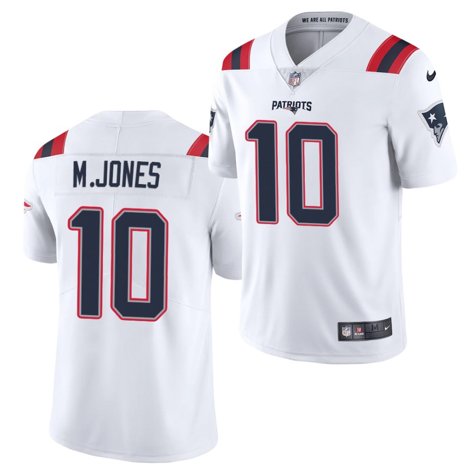 Men's New England Patriots #10 Mac Jones White Nike Legend Player Limited Jersey